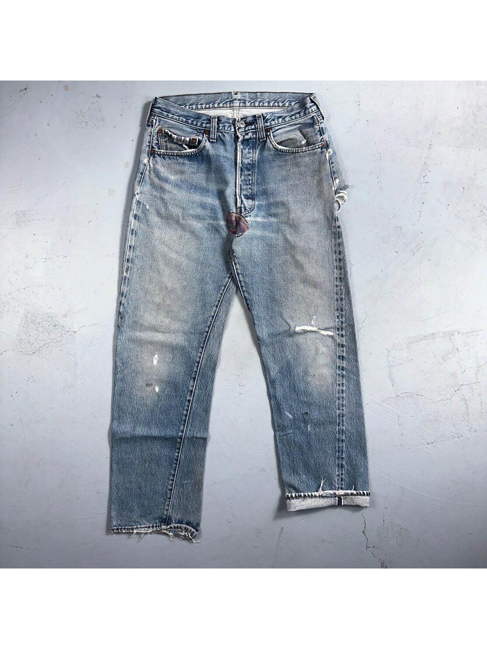 Levis 501 Vintage 80s Redline Selvedge Usa Xx Jeans Light Wash 1980s Act 29x28